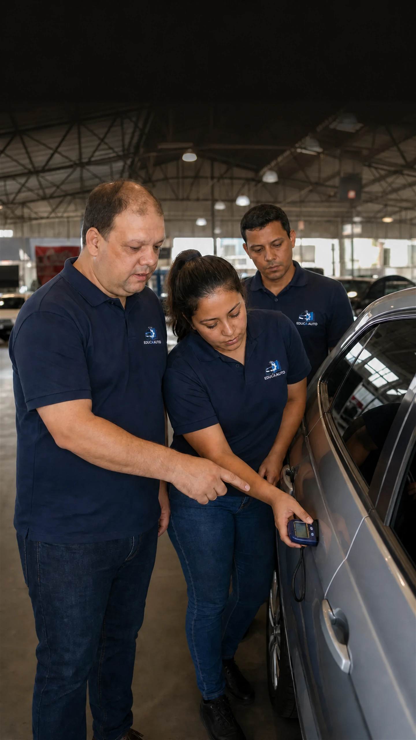Edison orientando uma avaliação automotiva em ambiente real